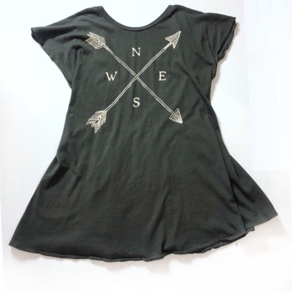 Wildfox Couture Compass Arrows PeplumTop festival back out grey boho destiny szS